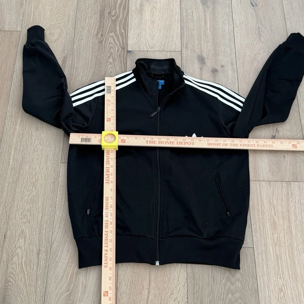 Adidas Originals Track Jacket Black‎ 3 Stripe Trefoil Full Zip Mens/Unisex Sz L